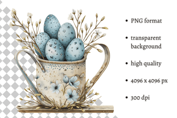 Download Watercolor Blue Easter Illustration - Blue Collection