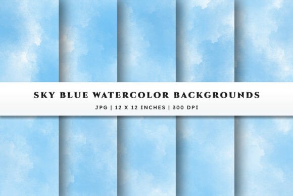 Download Watercolor Backgrounds - Sky Blue - Blue Collection