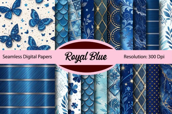 Download Royal Blue Seamless Digital Paper - Blue Collection