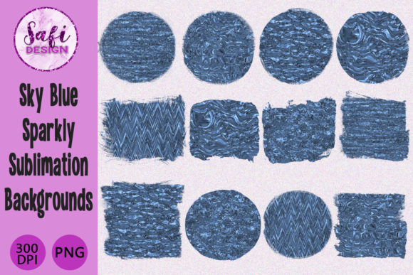 Download Sky Blue Sparkly Sublimation Backgrounds - Blue Collection