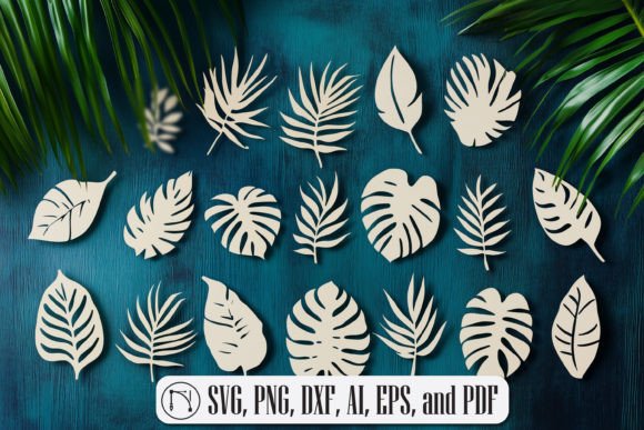 Download Tropical Leaves SVG Bundle - Tropical Collection