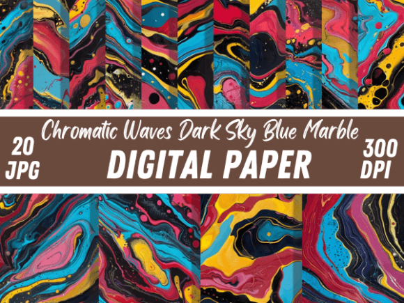 Download Chromatic Waves Dark Sky Blue Marble - Blue Collection