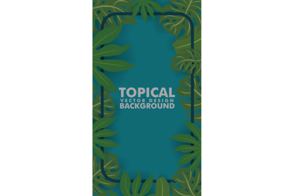 Download Frame Made of Fresh Green Tropical Leave - Tropical Collection