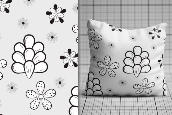 Download Black and White Flowers Simple Pattern - Simple Collection