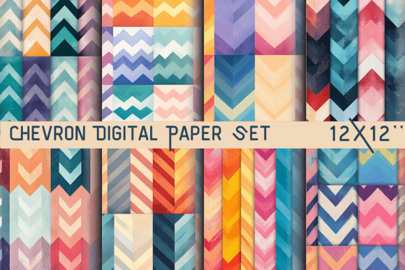 Download Chevron Digital Paper Set - Premium Resources