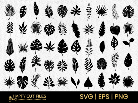 Download Tropical Leave Svg Bundle , Leaf Clipart - Tropical Collection